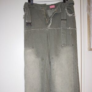 Lilly's Kloset Distressed, Green Jeans